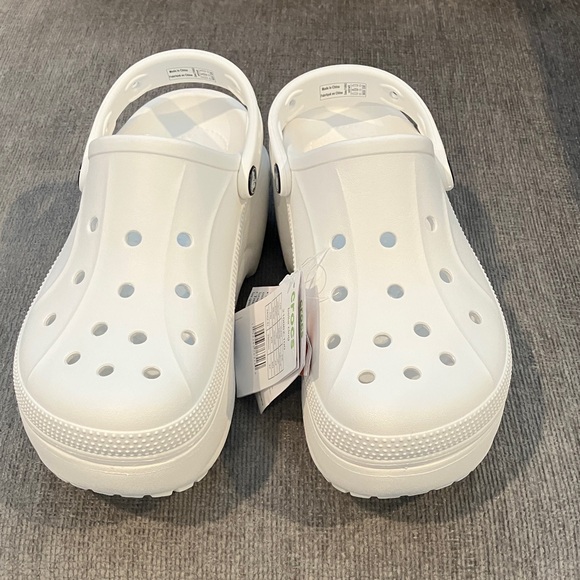 CROCS White Platform Shoes - Picture 1 of 13